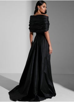 Namshi x Hadia Ghaleb Gathered Shoulder Dress  - Image 2