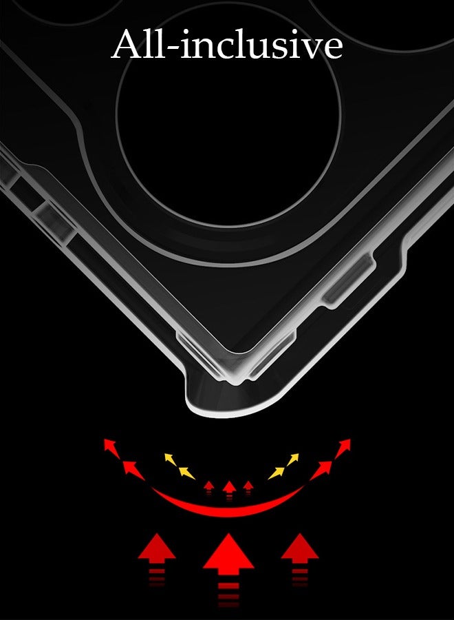 DUNISO Samsung Galaxy S24 Ultra Phone Case Full Body Protective Phone Cover Anti-fall Anti-fingerprint High Tenacity Clear Phone Case with Wireless Charging for Samsung Galaxy S24 Ultra 5G Phone Case - Image 4