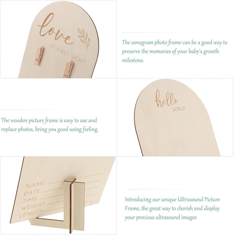 Single & bulk use compatible Kisangel Wooden Sonogram Photo Frame Keepsake Picture Display Frame with Stand and Clip Newborn Nursery Décor for Pregnancy Announcement and Shower Worldwide simple practical design Sand resistant Global upgraded economical craftsmanship Single & bulk storage compatible Secure equipped warehouse Local & cross border ship compatible Global sizing options Polished safe edge Reliable durability Multiple design variants Periodic stock arrangement Wear resistant upgraded material Freeze crack proof Carefully selected material Systematic nationwide ship Long term use design Diverse operation compatible Elegant appearance Solid anti-deform Precision processed material Spec upgraded improved quality Market multi-use trusted quality Practical experience crafted Easy daily handling design - Image 3
