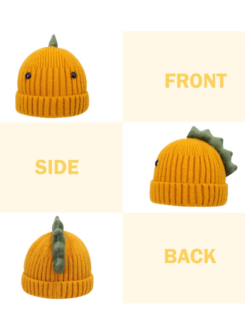 SYOSI Toddler Beanie Hat Baby Knitted Hat Infant Winter Hat Toddler and Baby Winter Hat Kids Dinosaur Beanie Hats Stretchy Warm Knit Beanies for Baby Boys and Girls - Image 5