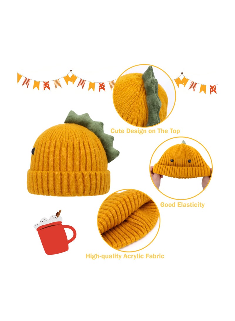 SYOSI Toddler Beanie Hat Baby Knitted Hat Infant Winter Hat Toddler and Baby Winter Hat Kids Dinosaur Beanie Hats Stretchy Warm Knit Beanies for Baby Boys and Girls - Image 4