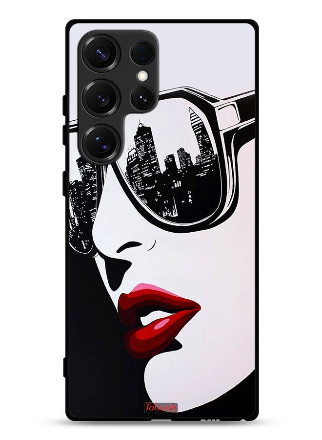 Tolwak Samsung Galaxy S25 Ultra Protective Case Cover Girl Face Abstract Art - Image 1