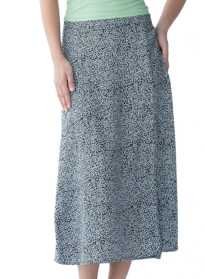 زابايوني Chic Printed Midi Skirt - Effortlessly Feminine