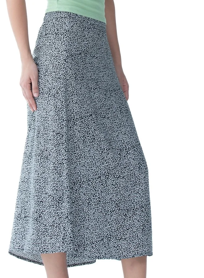 زابايوني Chic Printed Midi Skirt - Effortlessly Feminine