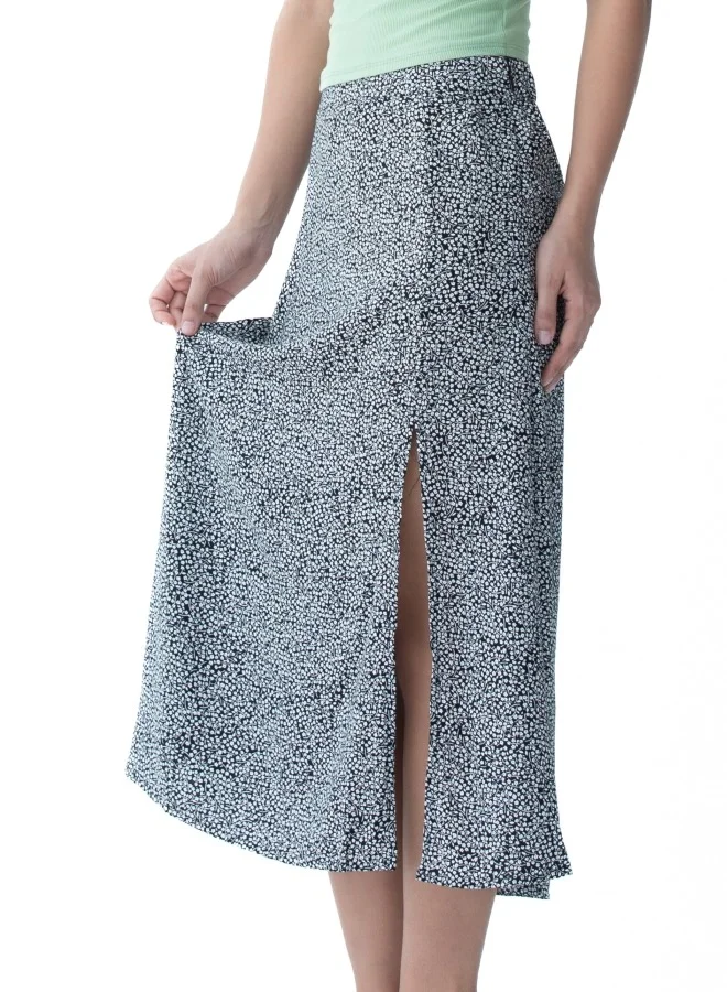 زابايوني Chic Printed Midi Skirt - Effortlessly Feminine
