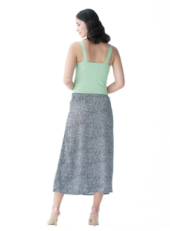 زابايوني Chic Printed Midi Skirt - Effortlessly Feminine