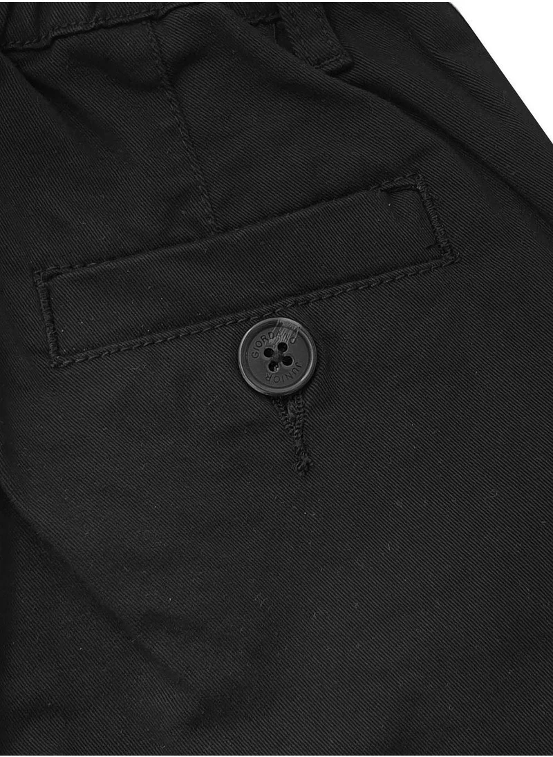 GIORDANO Junior Twill Stretch Mid Rise Regular Tapered Fit Elastic Waist Pants