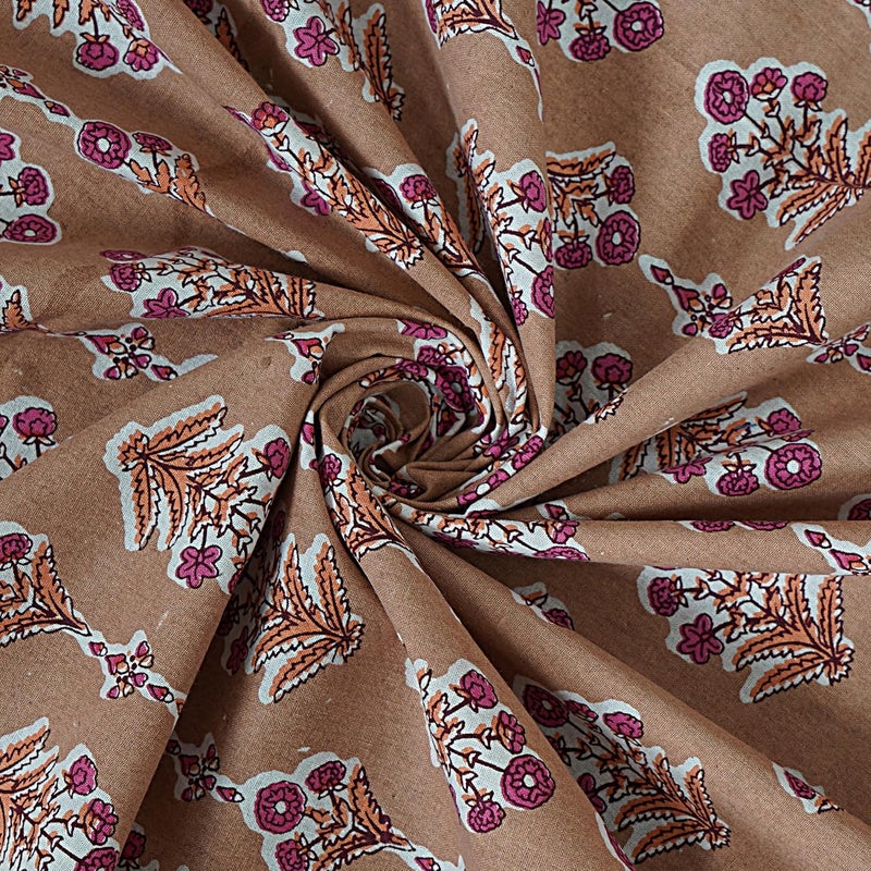 Traders Choice King Size Cotton Double Bed Bedsheet with 2 Pillow Covers 280 TC Flat Sheet 100 X 108 Inches Jaipuri Print Double BedSheet Multicolor1  - Image 5