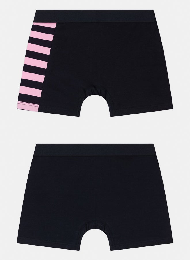 Eden Park Set of two boxer shorts stretch cotton jersey with hooped details  - Image 2