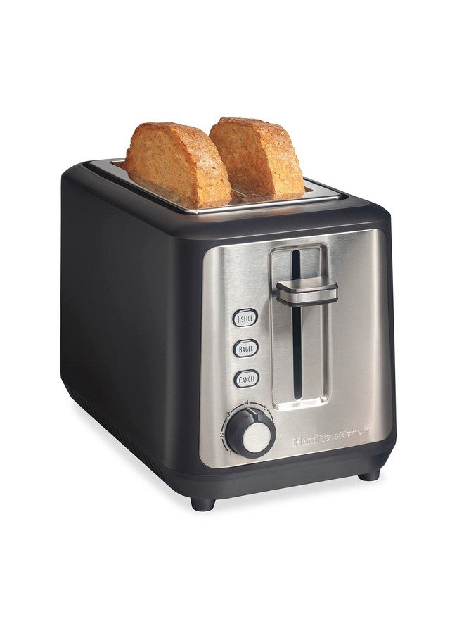Hamilton Beach Hamilton Beach Gourmet 2 Slice Slot Toaster with Extra Long & Wide Slots, Sure-Toast Technology, Shade Selector, Bagel Setting, Matte Black and Stainless Steel (22996)  - Image 1