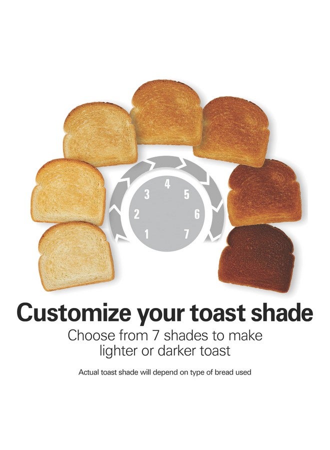 Hamilton Beach Hamilton Beach Gourmet 2 Slice Slot Toaster with Extra Long & Wide Slots, Sure-Toast Technology, Shade Selector, Bagel Setting, Matte Black and Stainless Steel (22996)  - Image 4