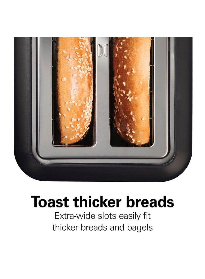 Hamilton Beach Hamilton Beach Gourmet 2 Slice Slot Toaster with Extra Long & Wide Slots, Sure-Toast Technology, Shade Selector, Bagel Setting, Matte Black and Stainless Steel (22996)  - Image 5