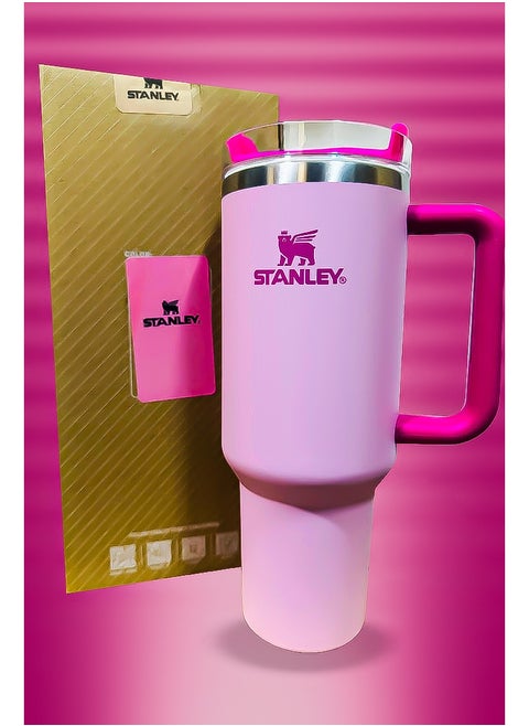 Stanley 40oz Stainless Steel Tumbler Travel Mug with Reusable Straw | BPA-Free, Durable & Dishwasher Safe | Leak-Resistant FlowState Lid | Double Wall Insulation Keeps Drinks Hot for 16H & Cold for 24H | Slim Base Fits Car Cup Holders | Ergonomic Handle for Home, Office, Travel & Outdoor Use