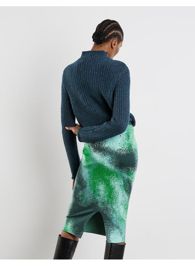 GERRY WEBER Patterned fine knit pencil skirt - Image 4