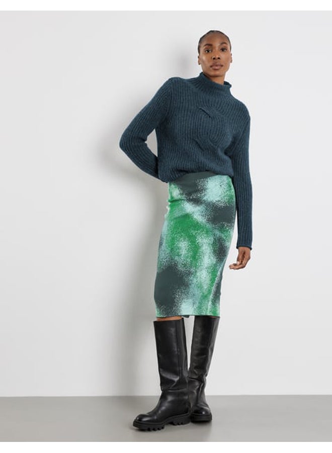 GERRY WEBER Patterned fine knit pencil skirt - Image 2