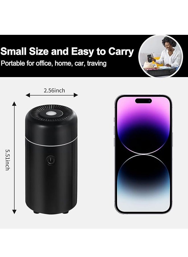 Car Diffuser, Portable Mini Ultrasonic Mist Humidifier, USB Car Scent Air Diffuser with 7-Color Light & 2 Spray Modes, Aromatherapy Oil Diffuser for Car, Home, Travel & Office - Image 3