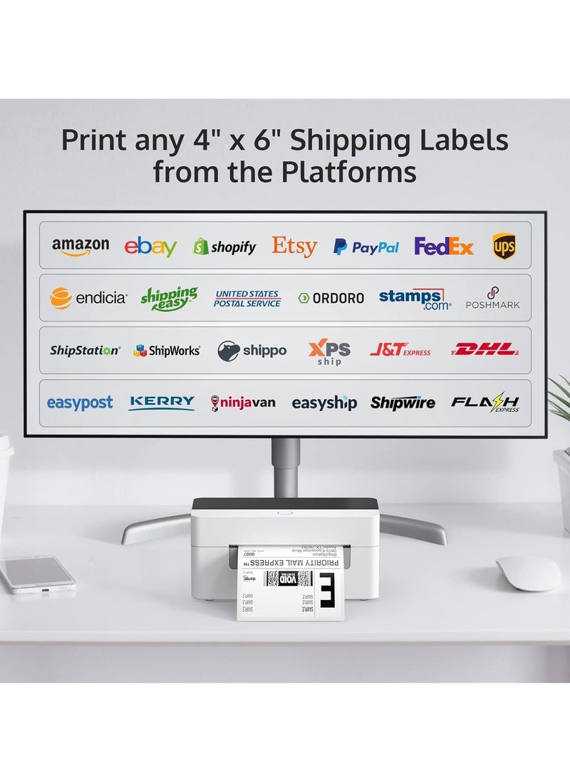 GearZone Bluetooth Thermal Shipping Label Printer, Wireless 4x6 Shipping Label Printer for Shipping Packages, Support Android, iPhone and Windows  - Image 4