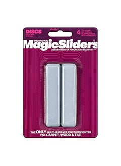 Magic Sliders Sliders 4124 Series 4PK 15/16x4 Rect Slider, Pack of 1, Grey  - Image 1