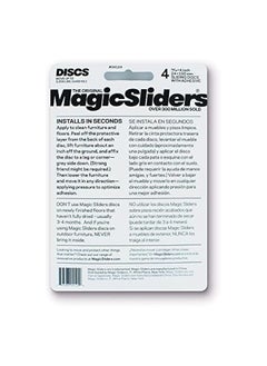 Magic Sliders Sliders 4124 Series 4PK 15/16x4 Rect Slider, Pack of 1, Grey  - Image 2