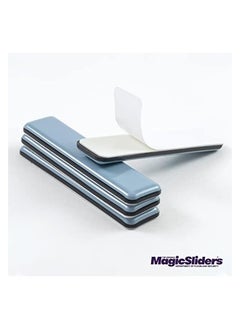 Magic Sliders Sliders 4124 Series 4PK 15/16x4 Rect Slider, Pack of 1, Grey  - Image 3