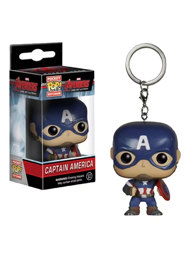 Arabest Funko Special Price Avengers Foreign Trade Toy Pendant Avengers Peripheral POP Keychain Captain america 