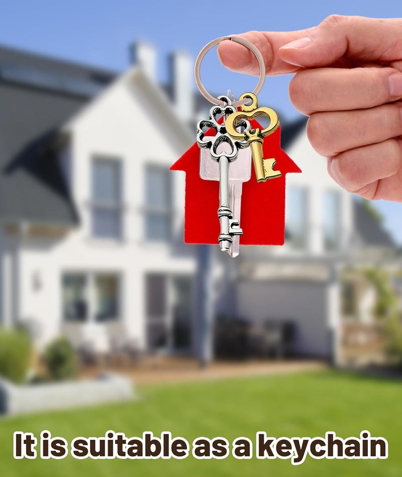 BdelrinQue مجموعة مفاتيح عتيقة مكونة من 31 قطعة، مفاتيح قديمة، لصنع، مفاتيح مزيفة على الطراز العتيق للحرف اليدوية، زينة إكسسوارات مصنوعة يدويًا - Image 5