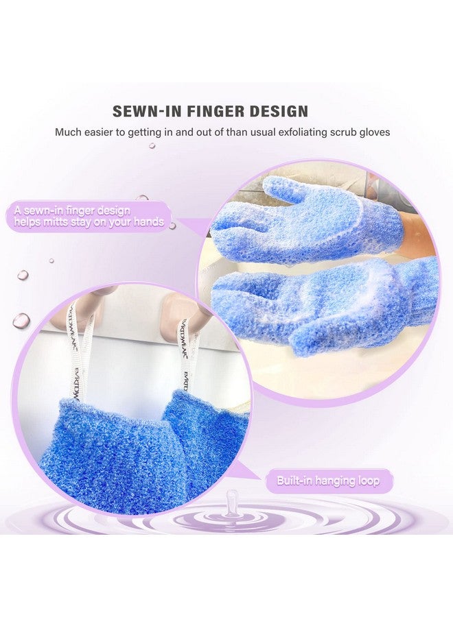 Evridwear Shower Exfoliating Mitts Deep Cleanse Bathing Scrub Gloves Self Tan Scrubber Mitten Dead Skin Remover For Men And Women1 Pair Moderate  - Image 3