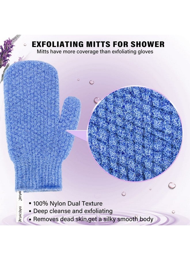 Evridwear Shower Exfoliating Mitts Deep Cleanse Bathing Scrub Gloves Self Tan Scrubber Mitten Dead Skin Remover For Men And Women1 Pair Moderate  - Image 2