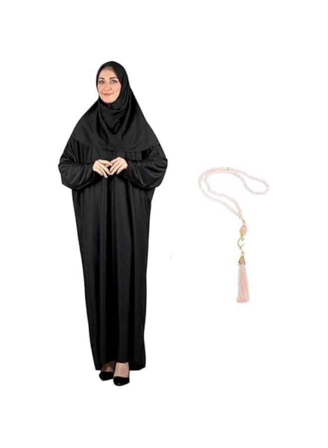 Arabest Women Prayer Clothes with Hijab Muslim Outfits Long Robe Abaya Turkish Islamic Dresses Dubai Kaftan with Rosary - Image 1