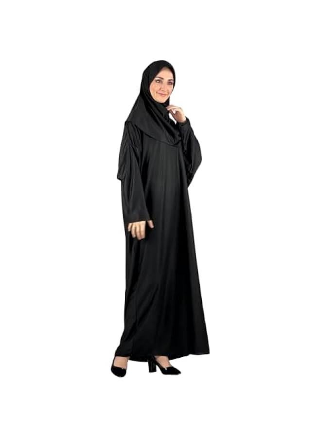 Arabest Women Prayer Clothes with Hijab Muslim Outfits Long Robe Abaya Turkish Islamic Dresses Dubai Kaftan with Rosary - Image 4
