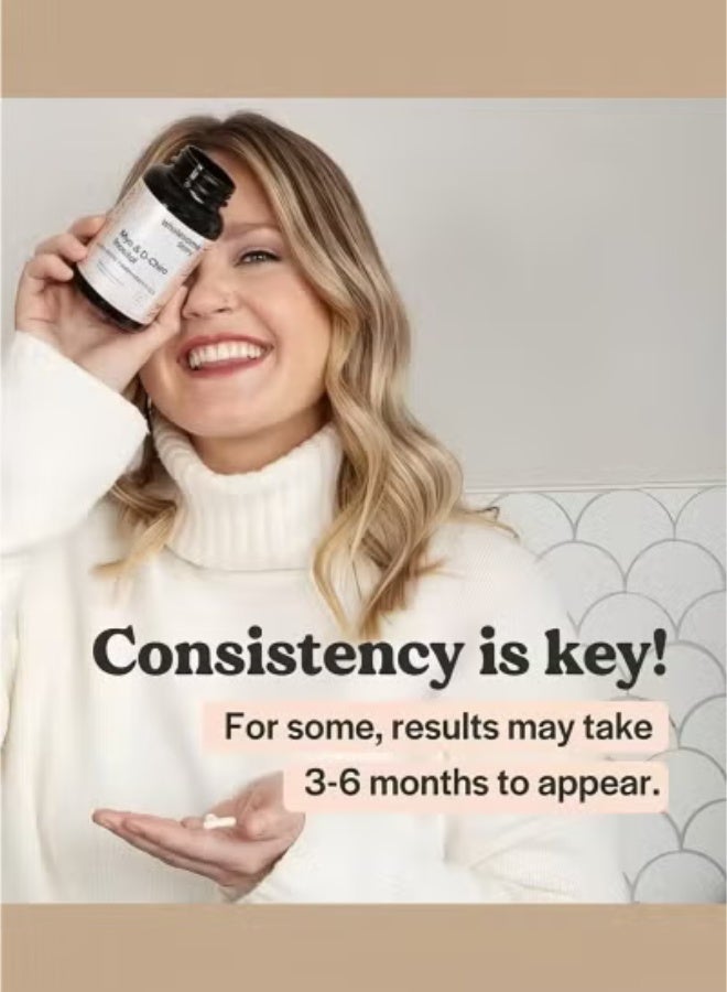 Wholesome Story Women's Inositol & D-Chiro-Inositol 40:1 Complex with Folate & Vitamin D3, 120 Vegetarian Capsules - Image 3