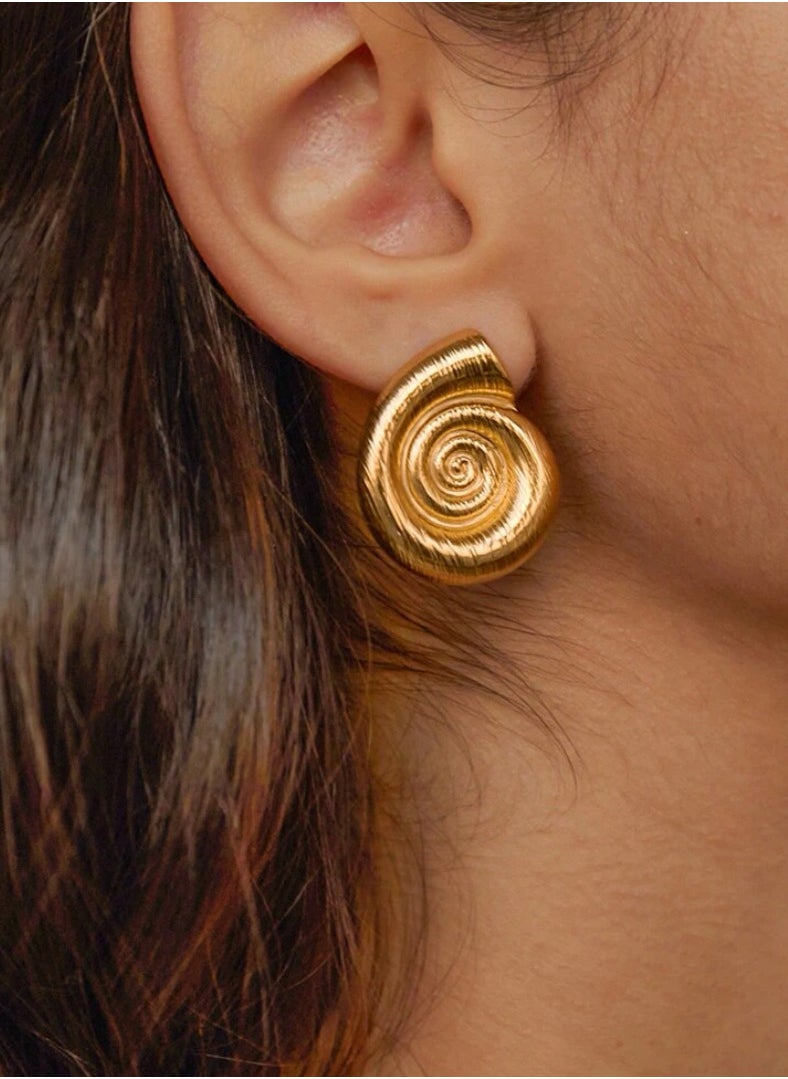 NEW STYLE - Elegant Gold Plated Hoop Earrings For Women - Image 1