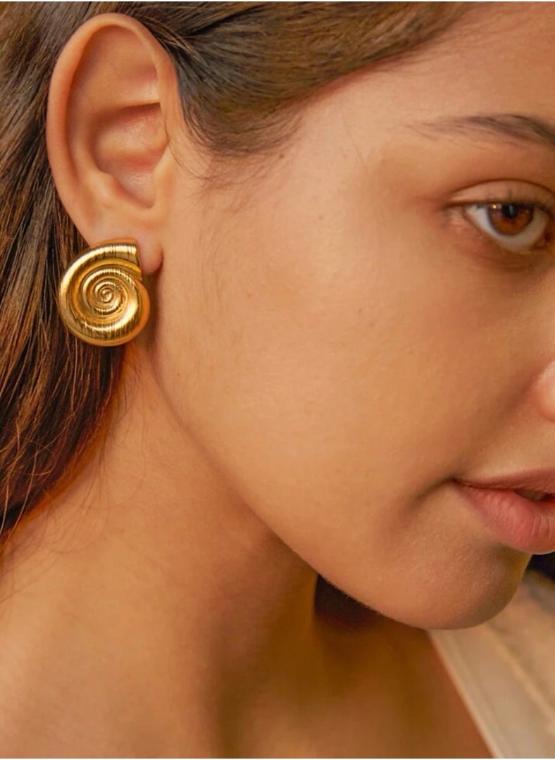 NEW STYLE - Elegant Gold Plated Hoop Earrings For Women - Image 1