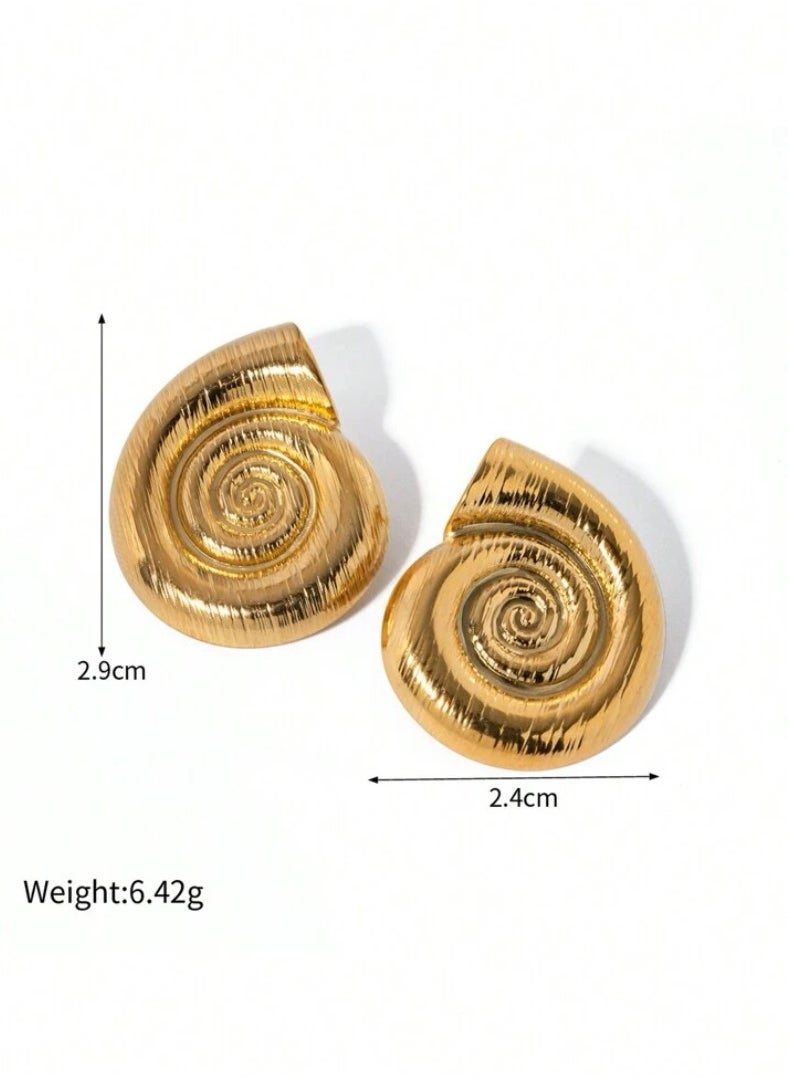 NEW STYLE - Elegant Gold Plated Hoop Earrings For Women - Image 1