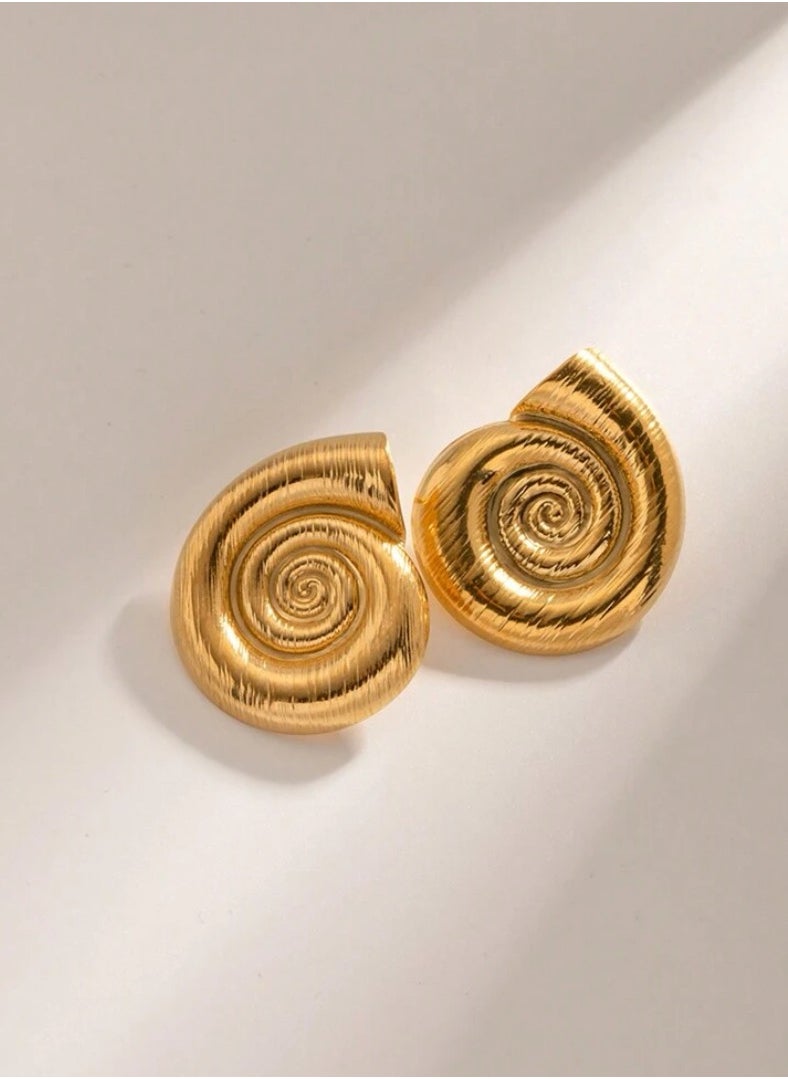 NEW STYLE - Elegant Gold Plated Hoop Earrings For Women - Image 1