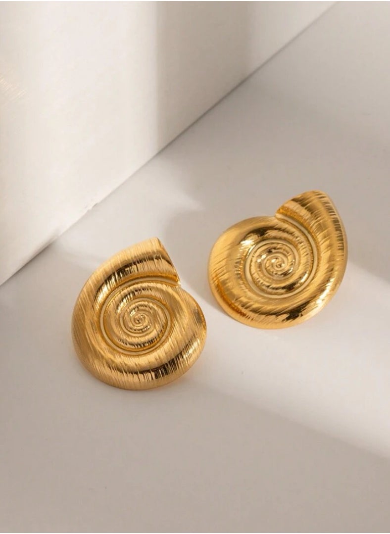 NEW STYLE - Elegant Gold Plated Hoop Earrings For Women - Image 1