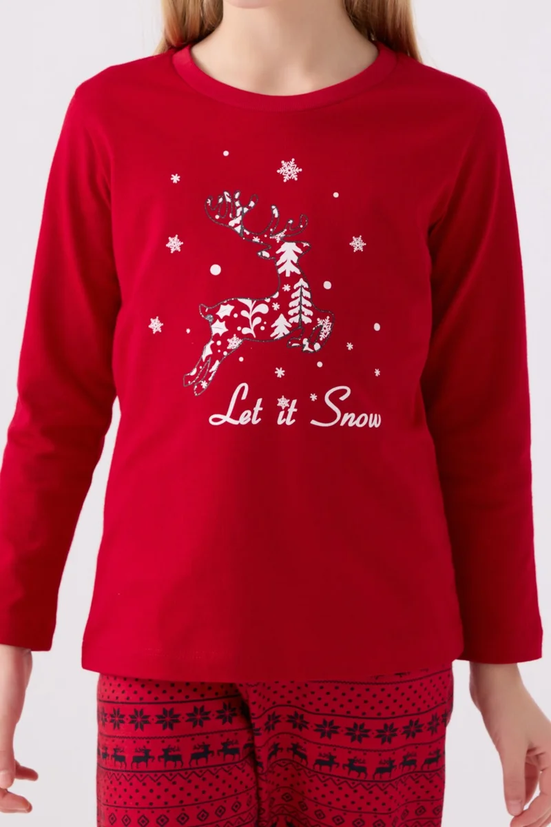 ارنيتا Girls Long Sleeve Pajama Set AR3106 Red