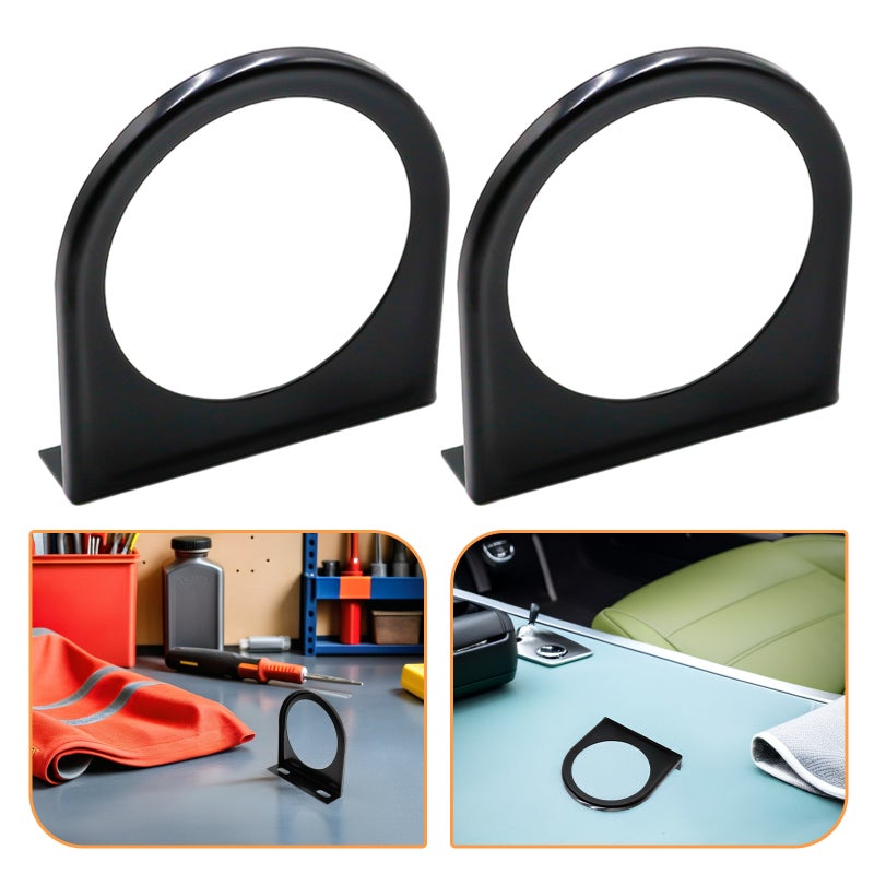 2pcs Single Gauge Mounting Bracket Pod, 52mm Car Dashboard Meter Holder, Vehicle Instrument Panel Pod for Auto Interior Black - Image 2