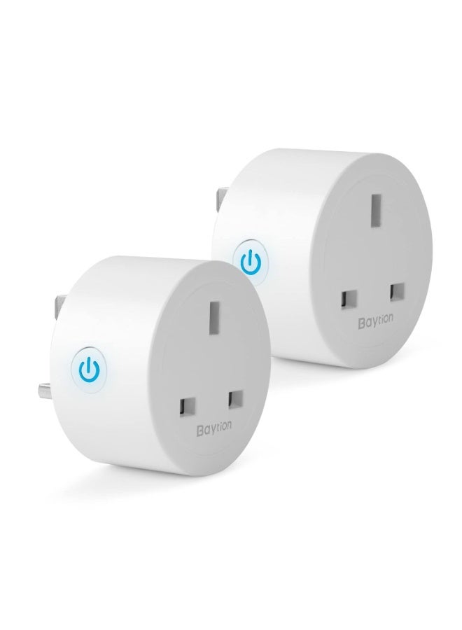 Baytion WiFi Smart Plug, Baytion 16A Energy Monitoring WLAN Smart Plug Socket Work with Smart App, Google Home Mini Smart Outlet Remote and Voice Control No Hub Required - Image 1