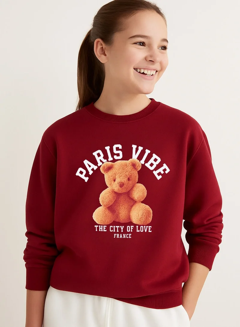 victor and jane Paris Vibe Graphic Sweatshirt – 100% Cotton Fleece | Puff Print |