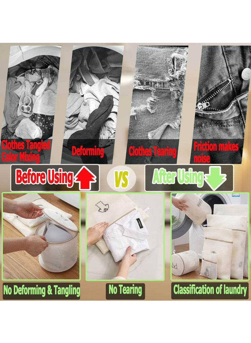 SYOSI Mesh Laundry Bags, Reusable Clothing Washing Bags,Upgrade durable double layer thickened, Wash Bags for Washing Machine for Tops,Skirts, Trousers, Socks, Underwear, Bra  - Image 3