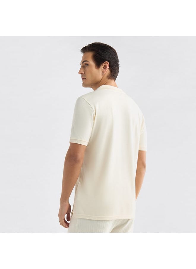 FAV Solid Polo T-shirt with Short Sleeves  - Image 3