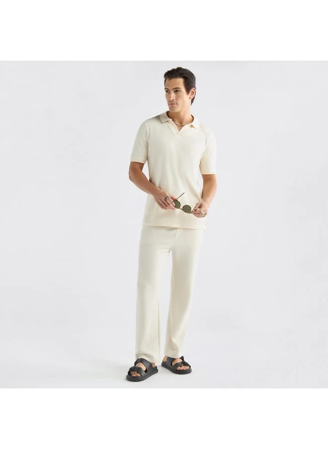 FAV Solid Polo T-shirt with Short Sleeves