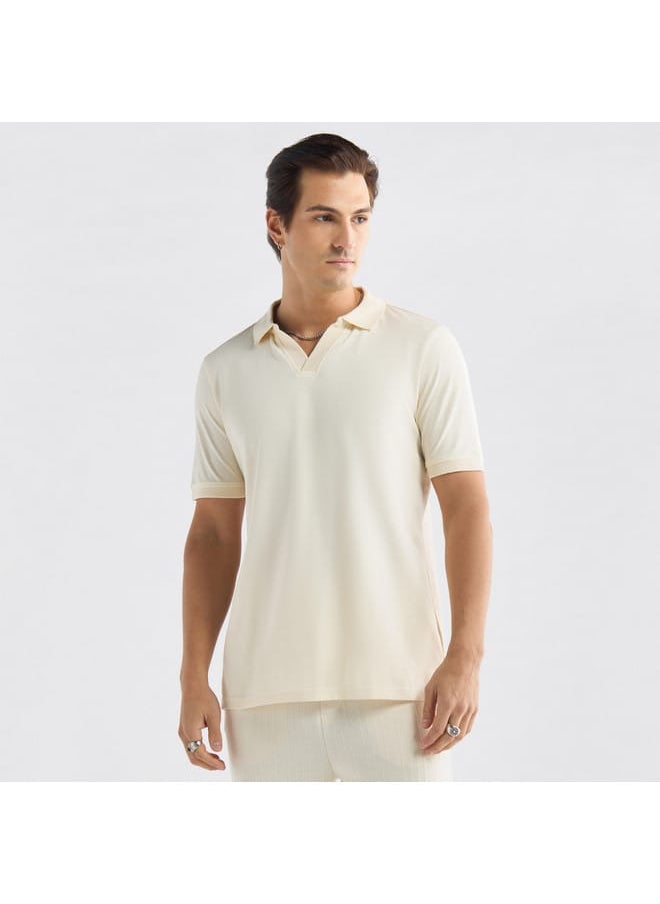 FAV Solid Polo T-shirt with Short Sleeves  - Image 1