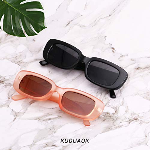 KUGUAOK Retro Rectangle Sunglasses Women and Men Vintage Small Square Sun Glasses UV Protection Glasse - Image 5