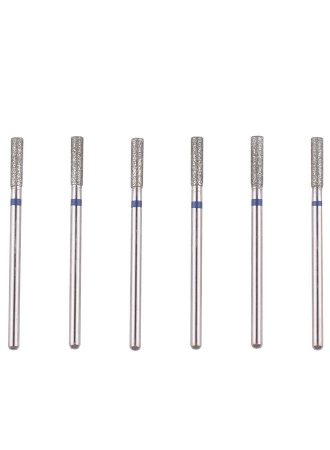 MZCMSL Barrel Cuticle Nail Drill Bit Set with Case, 6pcs Pro Diamond Nail Bits for Nail Salon Manicure, 3/32 Shank efile Bit(Medium) - Image 1