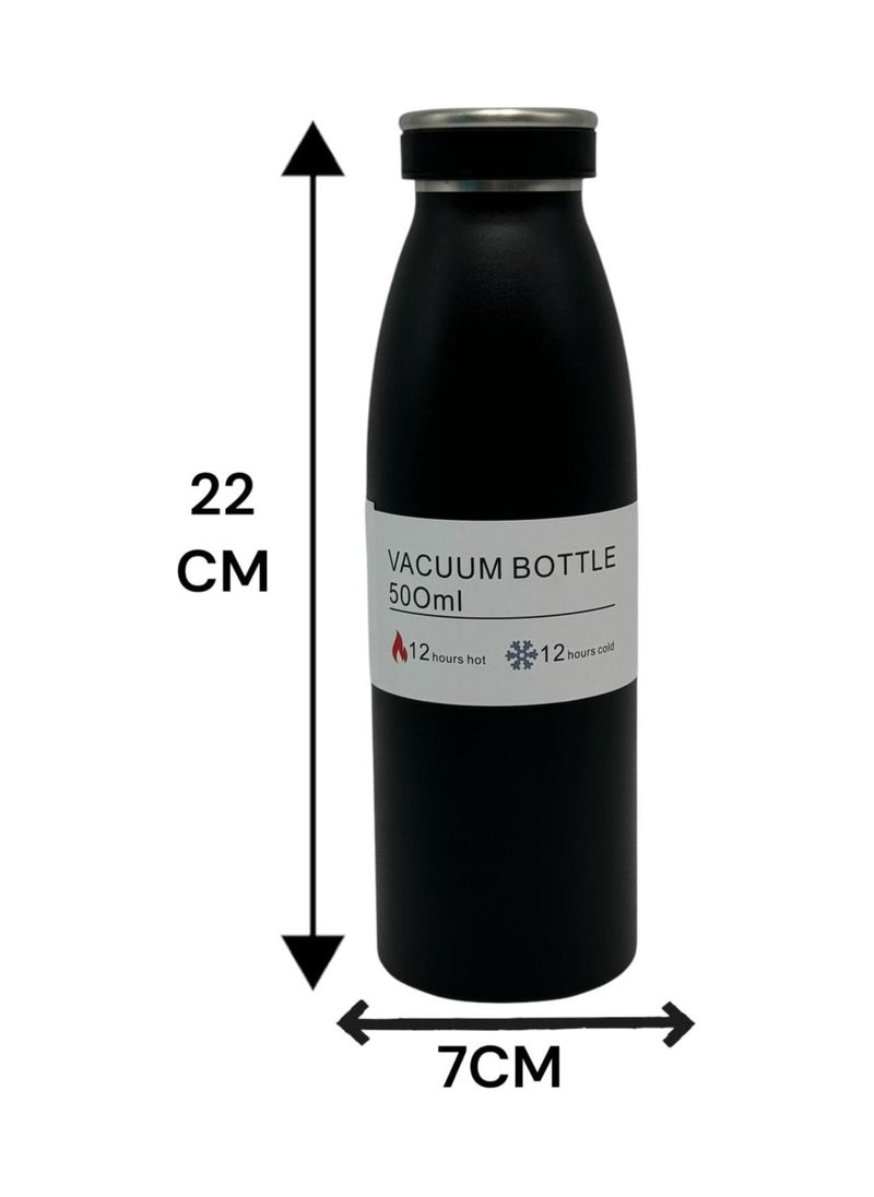 كيوشوب زجاجة مياه ترمس بريميوم من كيوشوب®️ سعة (500ml)، زجاجة شرب عالية الجودة، تحافظ على المشروبات ساخنة وباردة، مثالية للاطفال، معزولة بتفريغ الهواء، امنة للاستخدام في غسالة الصحون  - Image 4