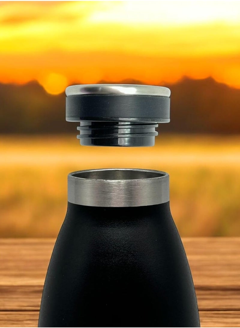 كيوشوب زجاجة مياه ترمس بريميوم من كيوشوب®️ سعة (500ml)، زجاجة شرب عالية الجودة، تحافظ على المشروبات ساخنة وباردة، مثالية للاطفال، معزولة بتفريغ الهواء، امنة للاستخدام في غسالة الصحون  - Image 5