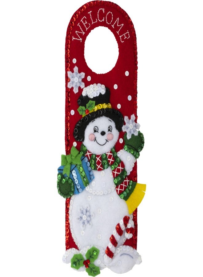 Bucilla Felt Applique 2 Piece Door Hanger Kit, Holiday, Perfect for DIY Arts and Crafts, 89471E - Image 5