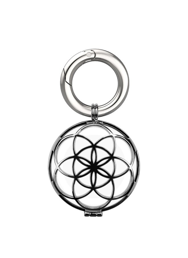Generic - Suitable For Apple Airtag Anti-lost Location Tracker Metal Protective Case Jewelry Electroplated Keychain Protective Case-Color:K Gold-Applicable Model:airtag/airtags - Image 1